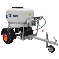Chariot à Lait JFC Agri, 340 L, tout terrain avec mélangeur motorisé, pompe de distribution, attelage
