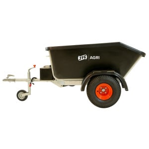 Remorque basculante JFC Agri, 500 L, tout terrain à verrin hydraulique