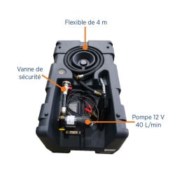 Cuve de ravitaillement mobile fuel Renson - 200 L - Pompe 12V 40L/min