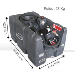 Cuve de ravitaillement mobile fuel Renson - 200 L - Pompe 12V 40L/min
