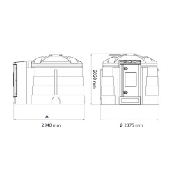 Cuve à fioul 5000L PEMD Renson armoire intégrée pompe 80L/min