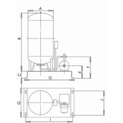 Groupe de surpression 300 L triphasé + coffret manque d'eau 2,2KW Renson