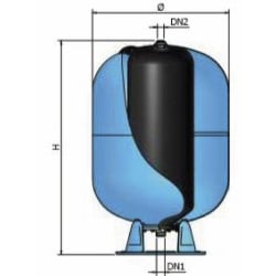 Réservoir à vessie vertical 500 L pression max 10 bars Renson