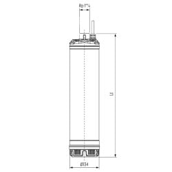 Pompe à eau de puits profonds immergée triphasée 5'' - 1,1KW Renson