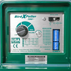 Répulsif Effaroucheur électronique sonore oiseaux Bird-X Peller PRO - Version Pic vert