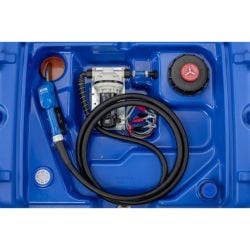 Cuve station service BLUE Easy Mobil 620, pompe à membrane 12 V, capot Cemo