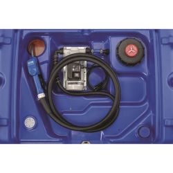 Cuve station service BLUE Easy Mobil 620, pompe à membrane 230 V, capot Cemo
