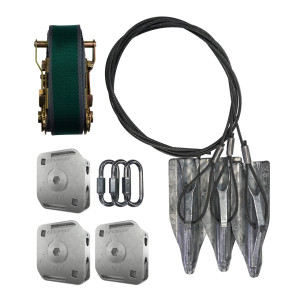 Kit d’ancrage motte premium réglable PRBK3 Gripple, Arbre 2,5 m à 4,5 m - Diamètre max 25 cm