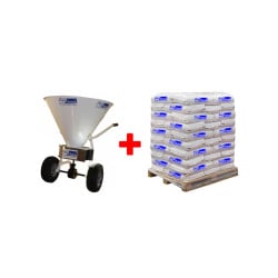 Pack Chaux éteinte CL-90 palette 1050 kg + Epandeur rotatif 100 L option logette - Agri Chaux