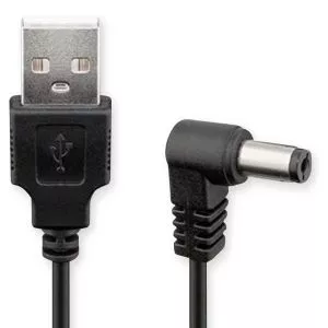 Câble d'alimentation prise USB / prise DC creuse 5,5 x 2,1 mm, 5 V - long. 50 cm