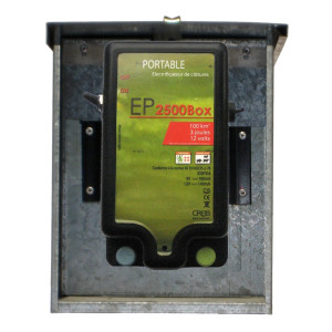 Électrificateur à batterie EP2500BOX avec boitier Galva - Le Gardien Electrique