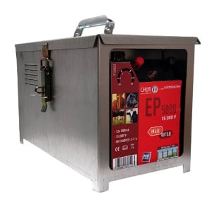 Électrificateur à batterie EP5000 avec Boitier Galva - Le Gardien Electrique