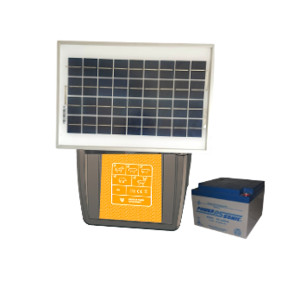 Électrificateur solaire Gardien 50 + Batterie étanche 12 V 26 Ah + Panneau solaire 8 W - Le Gardien Electrique