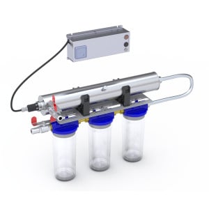 Kit Stérilisateur UV HOME 3 - 55 W - 3,2 m3/h + 3 Filtres - BIO-UV