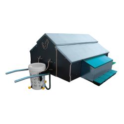 Poulailler mobile sur roues Gaun 30 poules, 1,5 x 1,8 m