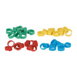 Bagues identification, spirale poule, 10 mm, mélange, 100 pièces, Kerbl