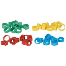Bagues identification, spirale poule, 18 mm, mélange, 100 pièces, Kerbl