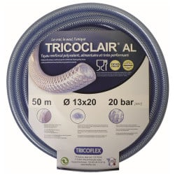 Tuyau alimentaire TRICOCLAIR AL - Longueur 50 m Tricoflex