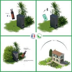Pack piège CO2 connecté anti-moustiques Willo - Wiliv - Avec attractif, sans CO2