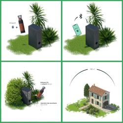 Pack piège CO2 connecté anti-moustiques Willo - Wiliv - Avec CO2 5 kg + Attractif - Prêt à l'emploi