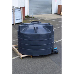 Cuve de stockage d'eau aérienne 2000 L PEHD, Ø 1,60 m La Gée