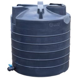 Cuve de stockage d'eau aérienne 3000 L PEHD, Ø 1,60 m La Gée