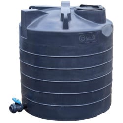 Cuve de stockage d'eau aérienne 3000 L PEHD, Ø 1,60 m La Gée