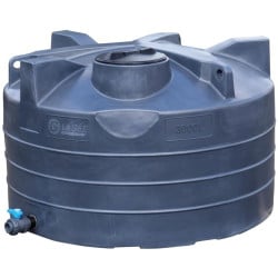 Cuve de stockage d'eau aérienne 3000 L PEHD, Ø 1,95 m La Gée