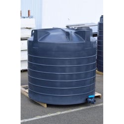 Cuve de stockage d'eau aérienne 5000 L PEHD, Ø 1,95 m La Gée