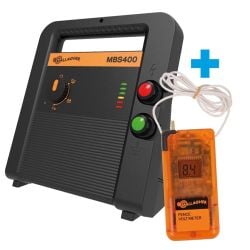 Électrificateur MBS400 Gallagher - mixte 230 V / 12 V / Solaire + OFFERT : un voltmètre numérique