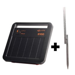 Électrificateur solaire avec batterie Lithium 6 Volt S12 Gallagher + OFFERT 1 piquet de terre gratuit