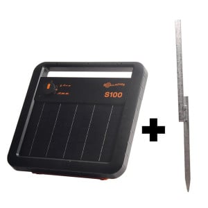 Électrificateur solaire avec batterie Lithium 6 Volt S12 Gallagher + OFFERT 1 piquet de terre gratuit