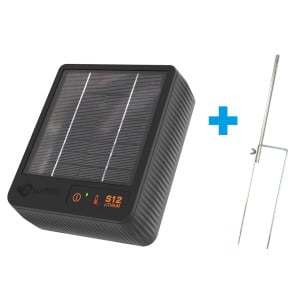 Électrificateur solaire avec batterie Lithium 6 Volt S12 Gallagher + OFFERT 1 piquet de terre gratuit