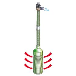Tube d'extension métal 1 m x 200 mm Polycool maxi