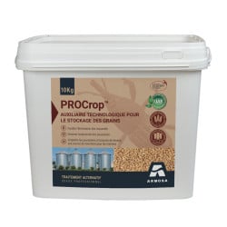 Auxiliaire technologique PROCROP™ traitement des locaux stockage et grains - Seau 10 kg Armosa