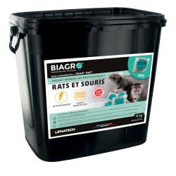 Raticide Professionnel Pâte forte infestation, seau 13 kg BIAGRO®