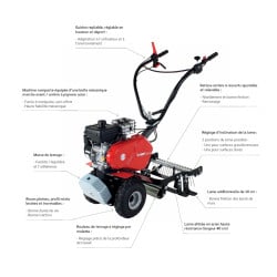 Sarcleuse thermique désherbeur mécanique COMANCHE 30B - PUBERT