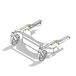 Kit roues avant débroussailleuse L SENIOR V3 - PUBERT