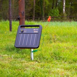 Électrificateur solaire avec batterie Lithium 12 Volt S100 Gallagher + OFFERT 1 piquet de support