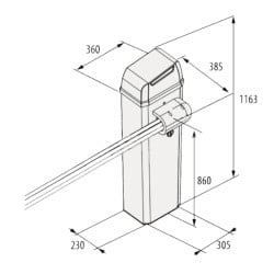 Pack complet barrière levante automatique FAAC B614 passage 4 m