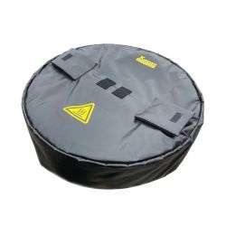 Couvercle isolant ATEX LB noir Kuhlmann, sans trous - pour fûts 105-120 L - Ø 455 mm - H 150 mm