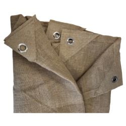 Toile d'ombrage naturelle en jute triangulaire 2 x 2 x 2 m avec fixation