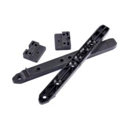Système de fixation invisible de lame de terrasse bois, seau de 64 fixations et 20 taquets