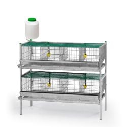 Kit complet cage élevage cailles, 8 compartiments