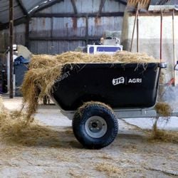 Remorque basculante JFC Agri, 500 L, tout terrain à vérin à gaz