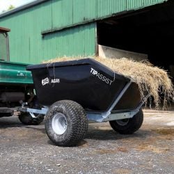 Remorque basculante JFC Agri, 500 L, tout terrain à vérin à gaz