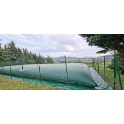 Bâche protection anti végétation grise pour citerne souple incendie 60m3, largeur 1m50