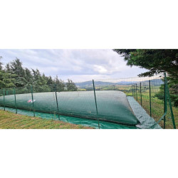 Bâche protection anti végétation grise pour citerne souple incendie 480m3, largeur 1m50