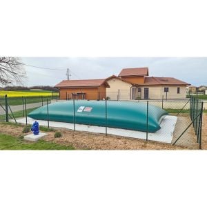 Réserve Citerne souple incendie 300m3 - 3 poteaux incendie bleu hors gel, options au choix