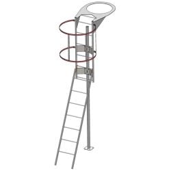 Echelle à crinoline galvanisée pour cuves verticales eau et engrais Ø 2,39 m, 13000L - 15000L La Gée